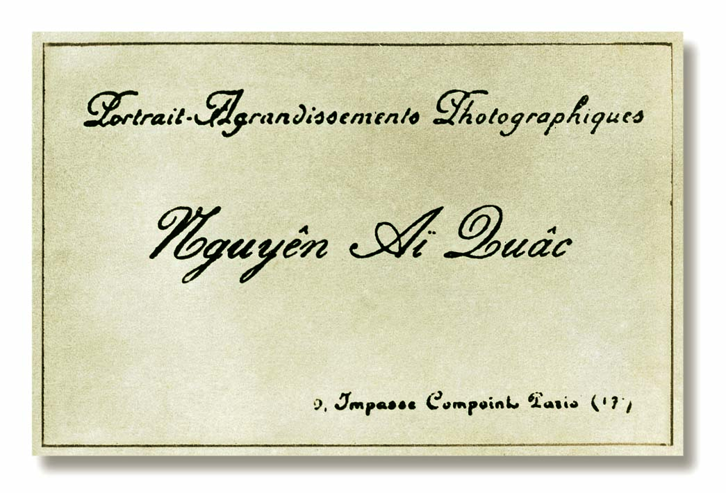 Danh thiếp thợ ảnh của Nguyễn Ái Quốc trong thời kỳ hoạt động ở Pari, Pháp (1919-1923)